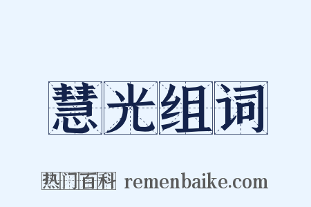 慧光组词是什么意思的图片